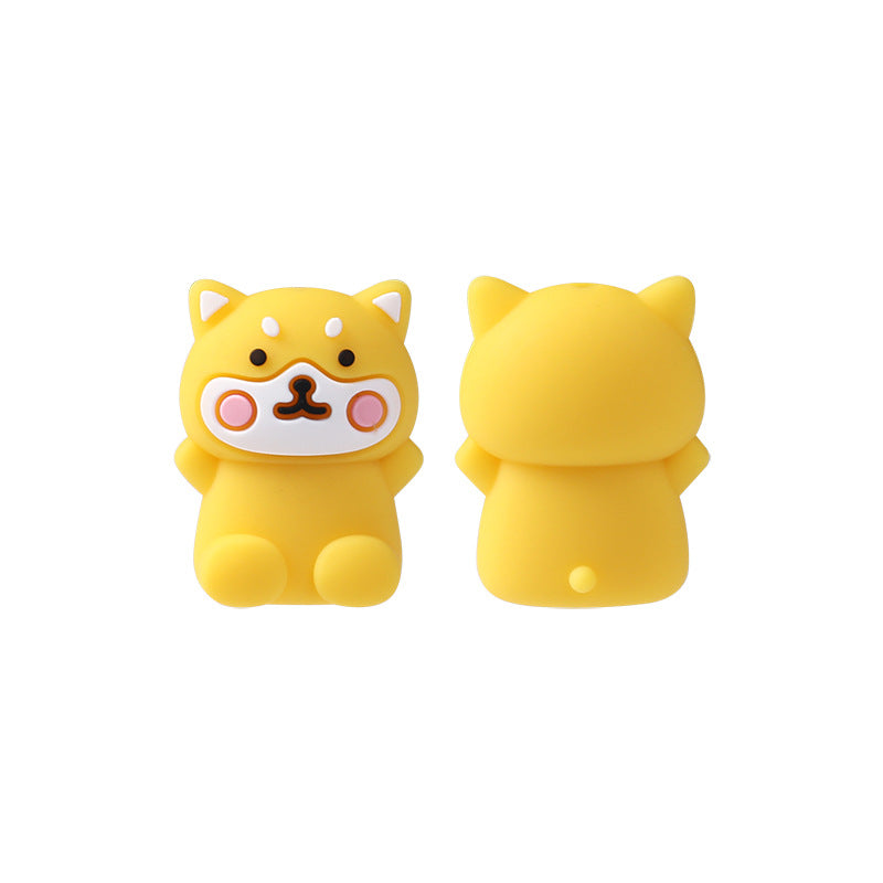 Wholesale 20pcs/pack 3D cartoon cow silicone beads